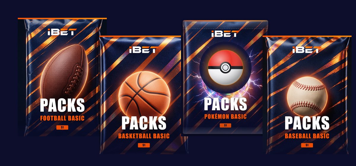 iBET Packs: football, basketball, Pokémon and baseball packs